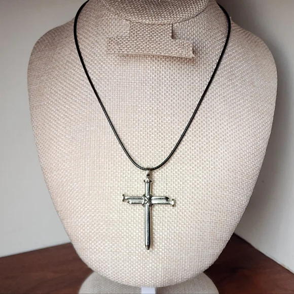 Silver Cross Pendant Necklace - Picture 1 of 7
